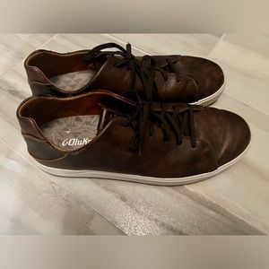 Lightly Worn Men’s Olukai Lae‘ahi Lī ‘Ili Leather Shoes Size 13